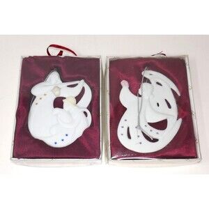 AppleTree Design Fine Porcelain Ornaments ~ Angel of Love & Majesty Nativities